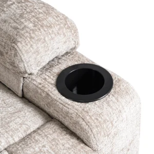 Scaun de masaj reclinabil din velur bej BOX