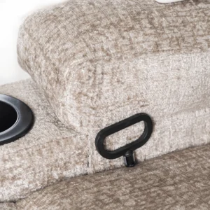 Scaun de masaj reclinabil din velur bej BOX