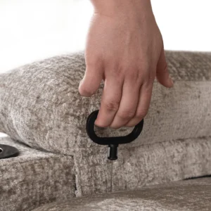 Scaun de masaj reclinabil din velur bej BOX