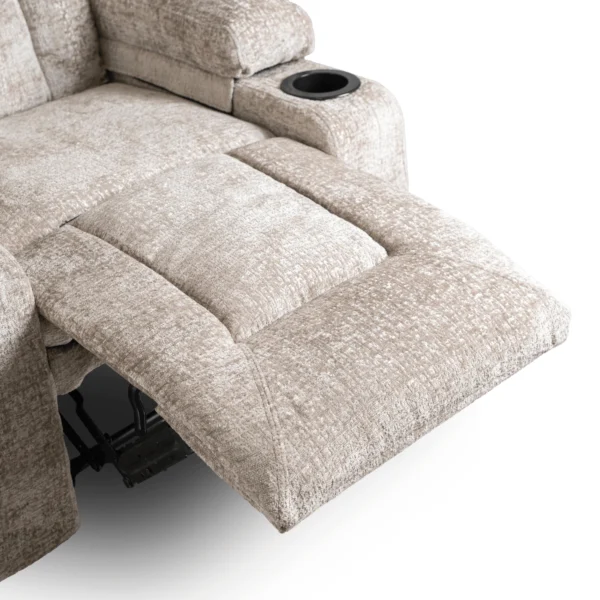 Scaun de masaj reclinabil din velur bej BOX