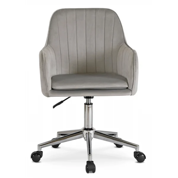Scaun pivotant TOM din velur gri
