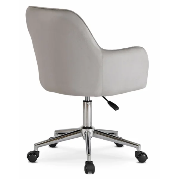Scaun pivotant TOM din velur gri
