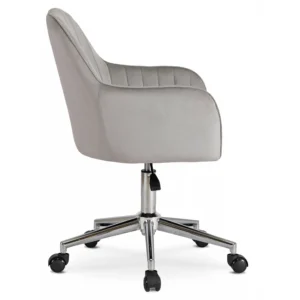 Scaun pivotant TOM din velur gri