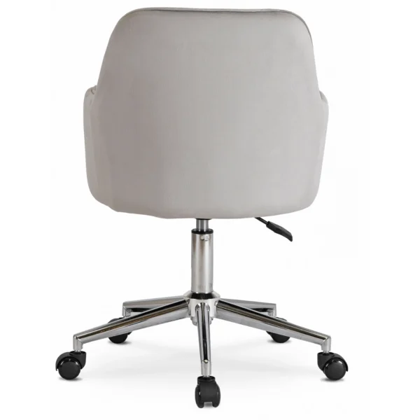 Scaun pivotant TOM din velur gri