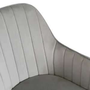 Scaun pivotant TOM din velur gri