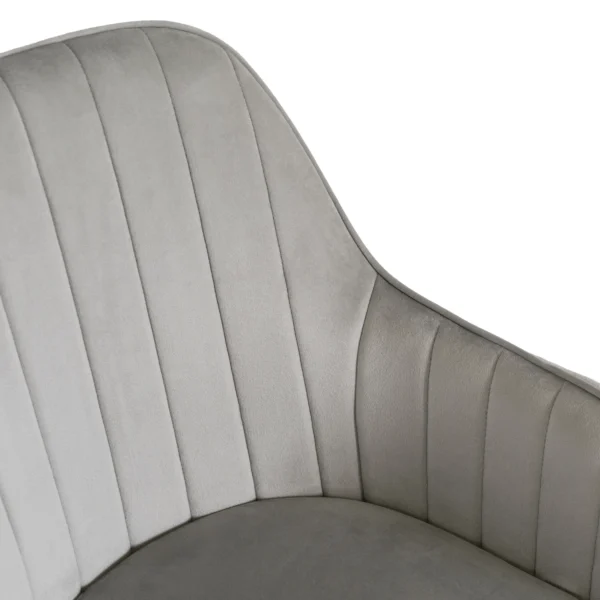 Scaun pivotant TOM din velur gri