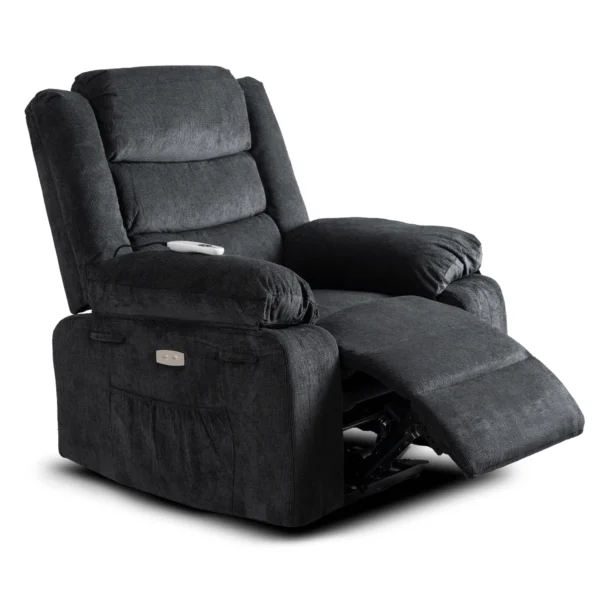 product-3285-1 Fotoliu cu masaj electric și spătar rabatabil JASPER, gri închis — Fotolii de masaj