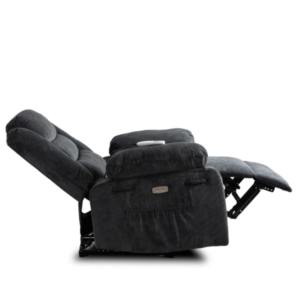 product-3285-5 Fotoliu cu masaj electric și spătar rabatabil JASPER, gri închis — Fotolii de masaj
