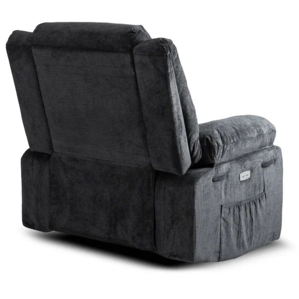 product-3285-6 Fotoliu cu masaj electric și spătar rabatabil JASPER, gri închis — Fotolii de masaj