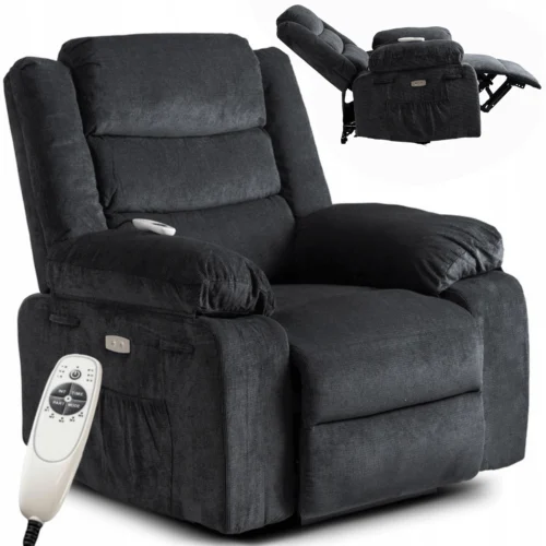 Scaun electric de masaj reclinabil JASPER, negru