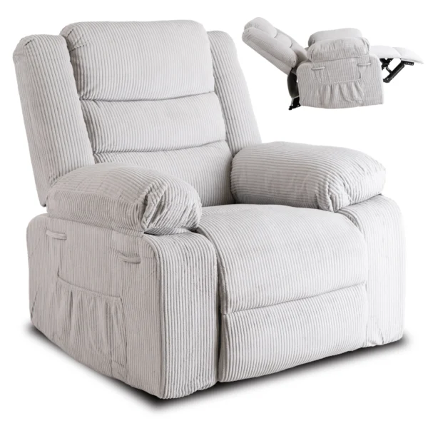product-3287-0 ARTURO Fotoliu pliabil Gri Corduroy — Fotolii de relaxare