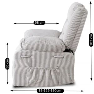 product-3287-12 ARTURO Fotoliu pliabil Gri Corduroy — Fotolii de relaxare