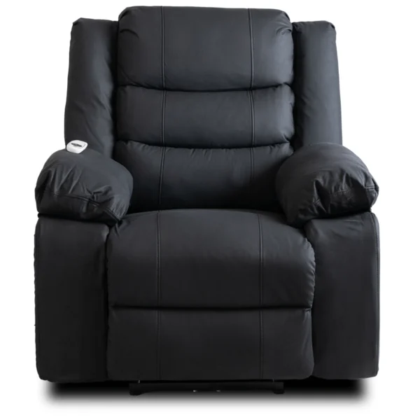 product-3289-1 Fotoliu cu masaj electric și spătar rabatabil JASPER, negru, din piele ecologică — Fotolii de masaj
