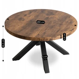 Măsuță de cafea LINCOLN Stejar rustic/Negru