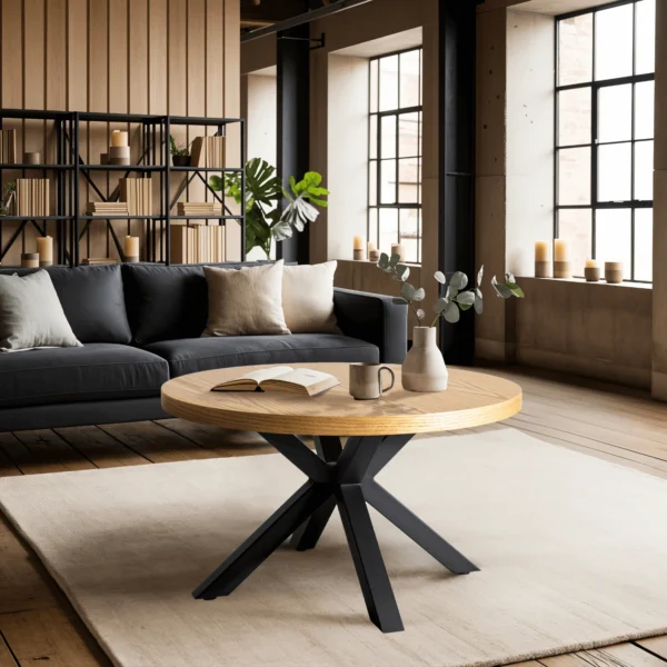 Măsuță de cafea LINCOLN Stejar auriu/Negru