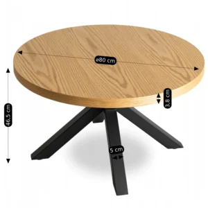 Măsuță de cafea LINCOLN Stejar auriu/Negru