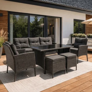 Set mobilier de grădină ATLANTA negru