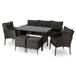 Set mobilier de grădină ATLANTA negru