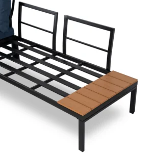 Set mobilier de grădină NORMAN Albastru marin/Negru