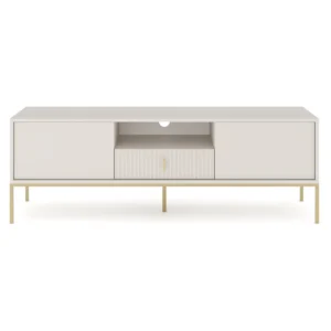 MARCOS Dulap TV 154 cm Grooved Cashmere/Gold