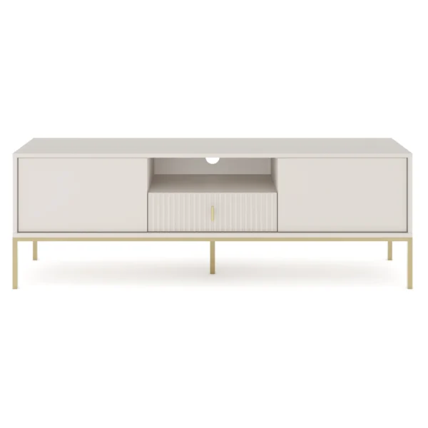 MARCOS Dulap TV 154 cm Grooved Cashmere/Gold