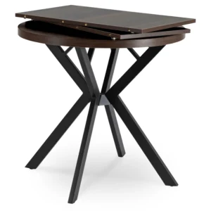 product-3303-4 DORIAN Masă pliantă 80-160 cm nuc/negru — Mese
