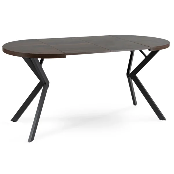product-3303-6 DORIAN Masă pliantă 80-160 cm nuc/negru — Mese