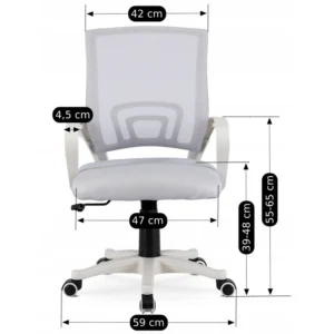 Scaun pivotant NATE Gri