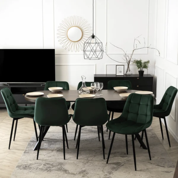 LUGO Masă extensibilă 90-190 cm Nuc/Negru