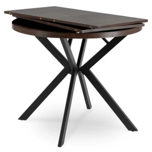 LUGO Masă extensibilă 90-190 cm Nuc/Negru