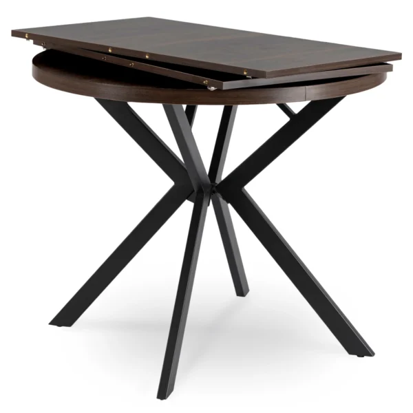 LUGO Masă extensibilă 90-190 cm Nuc/Negru