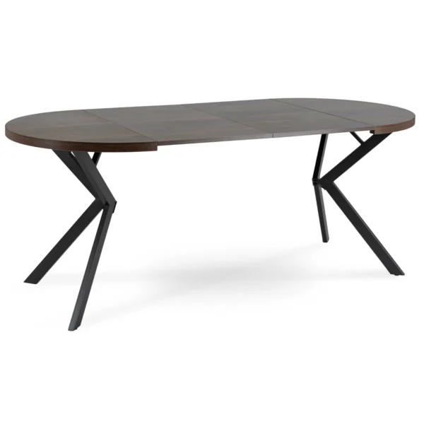 LUGO Masă extensibilă 90-190 cm Nuc/Negru