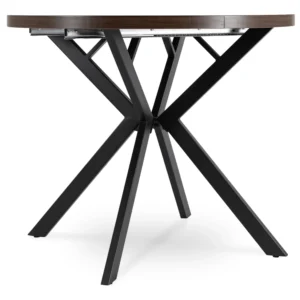 LUGO Masă extensibilă 90-190 cm Nuc/Negru