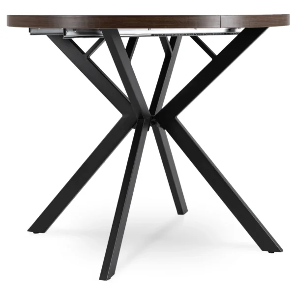 LUGO Masă extensibilă 90-190 cm Nuc/Negru