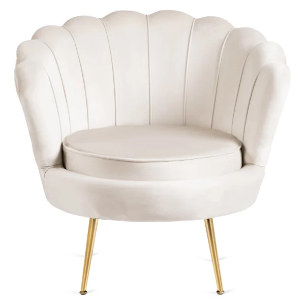product-3311-2 Fotoliu GRAND cu suport pentru picioare Cream Velour — Fotolii cu taburet