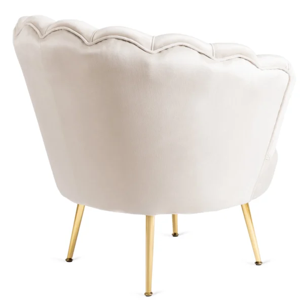 product-3311-4 Fotoliu GRAND cu suport pentru picioare Cream Velour — Fotolii cu taburet