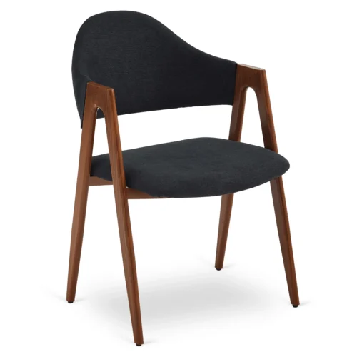 Scaun RUIZ Negru/Nuc