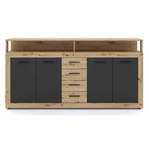Comodă BLAGO 190 cm Artisan Oak/Negru — Comode