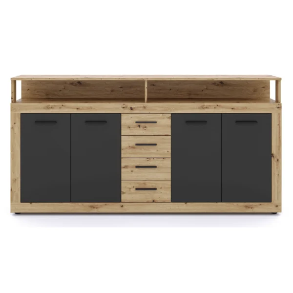 Comodă BLAGO 190 cm Artisan Oak/Negru — Comode