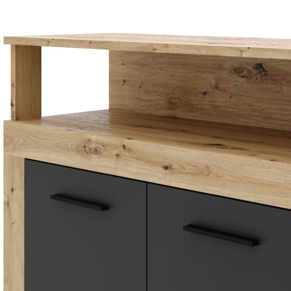 Comodă BLAGO 190 cm Artisan Oak/Negru — Comode