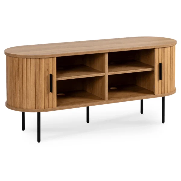 TRISH 120 cm Dulap TV cu două uși Stejar