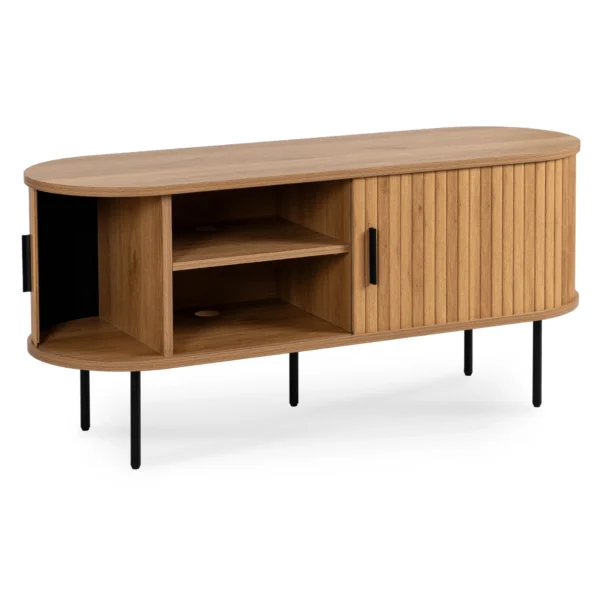 TRISH 120 cm Dulap TV cu două uși Stejar