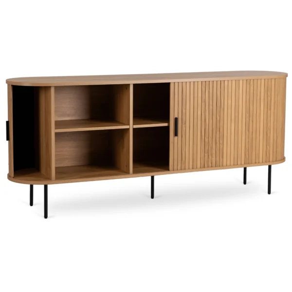 product-3325-1 TRISH 180 cm Comoda extensibilă cu două uși Stejar — Comode