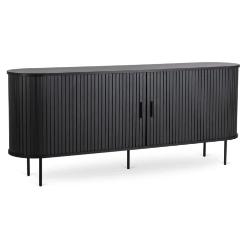 product-3326-0 Comodă TRISH 180 cm cu două uși glisante, negru