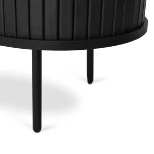 Comodă TRISH 180 cm cu două uși glisante, negru