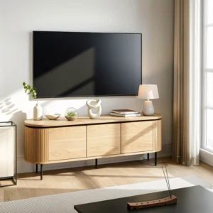 product-3330-0-1 Dulap RTV BECK 160 cm Stejar cu trei uși — Comode TV