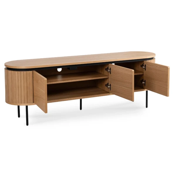 product-3330-1 Dulap RTV BECK 160 cm Stejar cu trei uși — Comode TV
