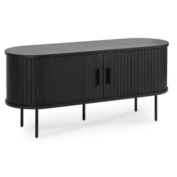 product-3332-0 Dulap RTV TRISH 120 cm cu două uși Negru — Comode TV