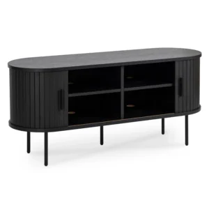 product-3332-1 Dulap RTV TRISH 120 cm cu două uși Negru — Comode TV