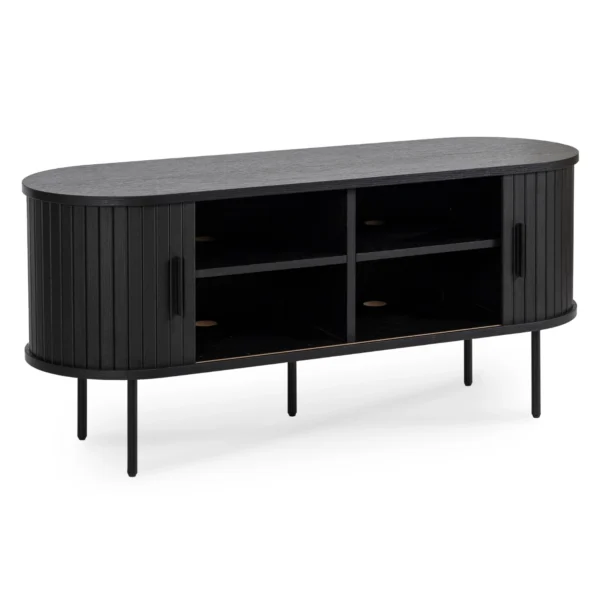 product-3332-1 Dulap RTV TRISH 120 cm cu două uși Negru — Comode TV